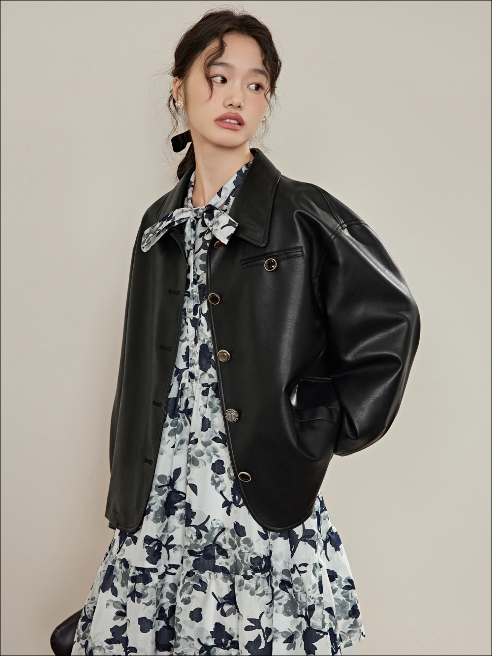 Black Faux Leather Jacket – KUOSE.com