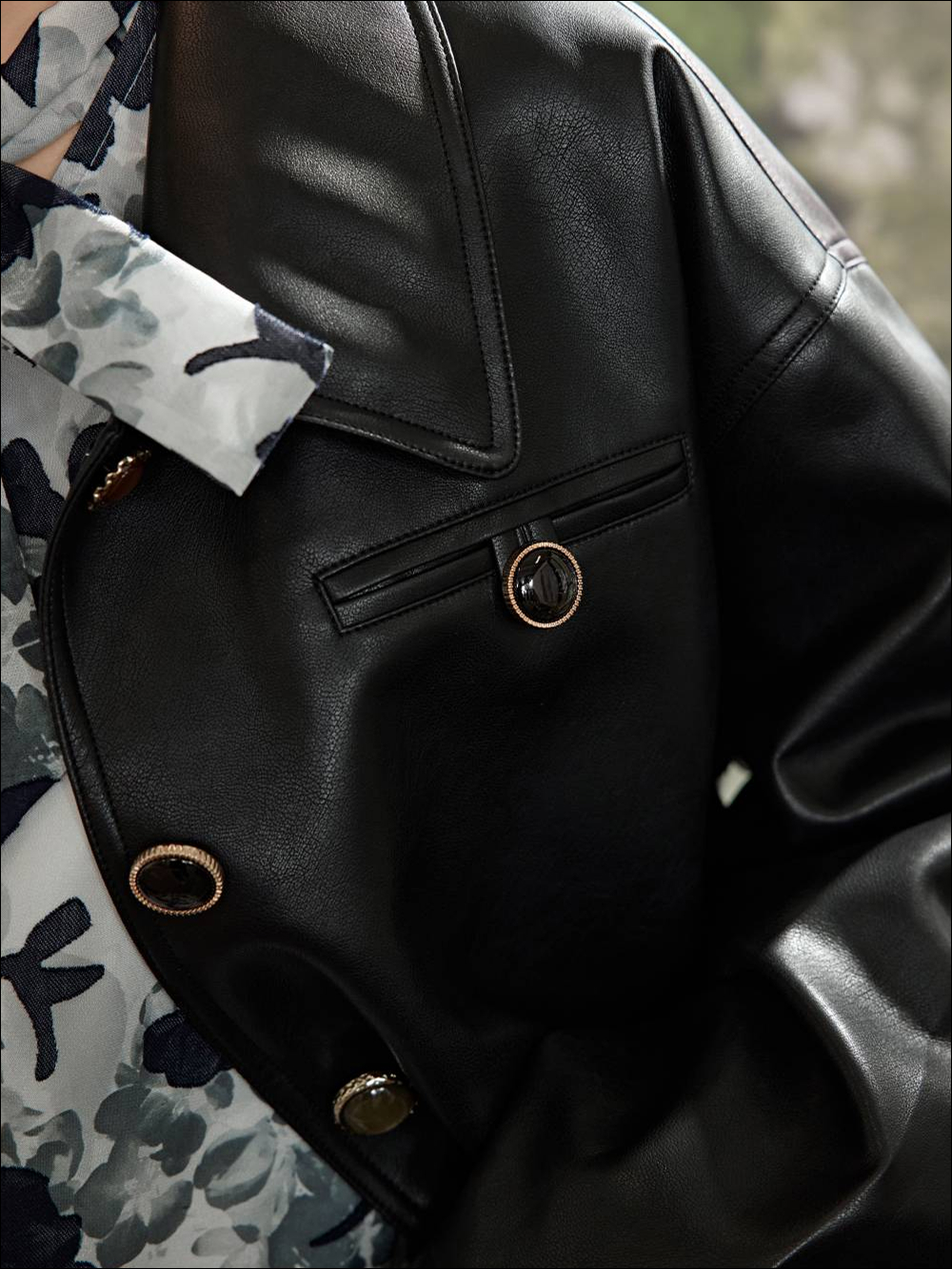 Black Faux Leather Jacket – KUOSE.com