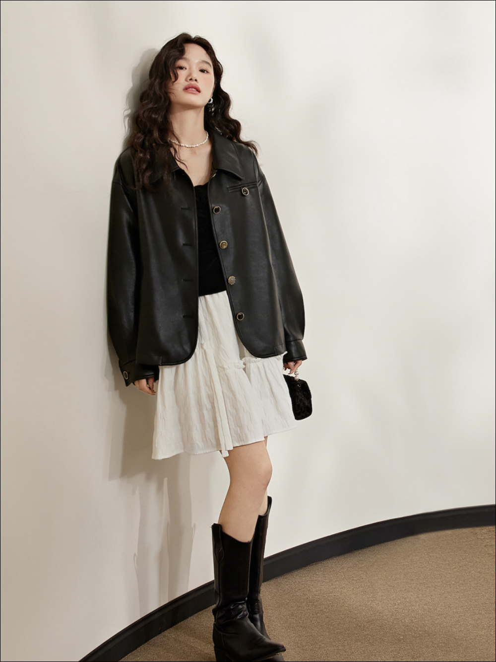 Black Faux Leather Jacket – KUOSE.com