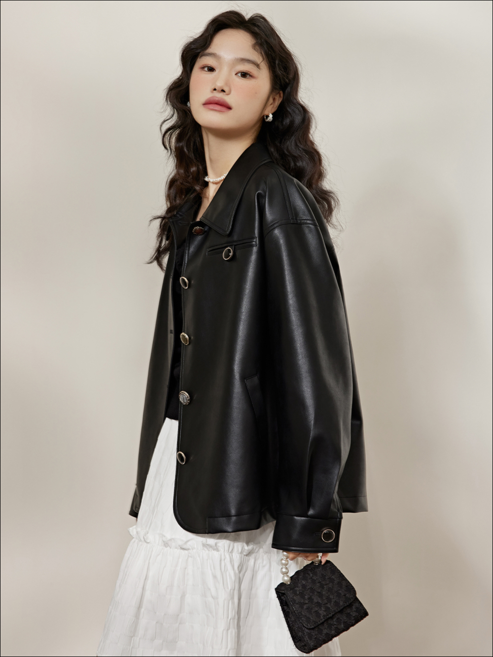 Black Faux Leather Jacket – KUOSE.com