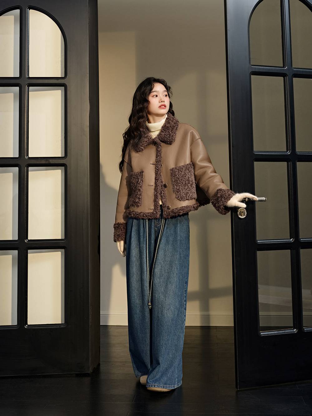 え*ん様 PRY シュウト Reversible Leather Jacket Leather Jacket with Python Luxury Billionaire
