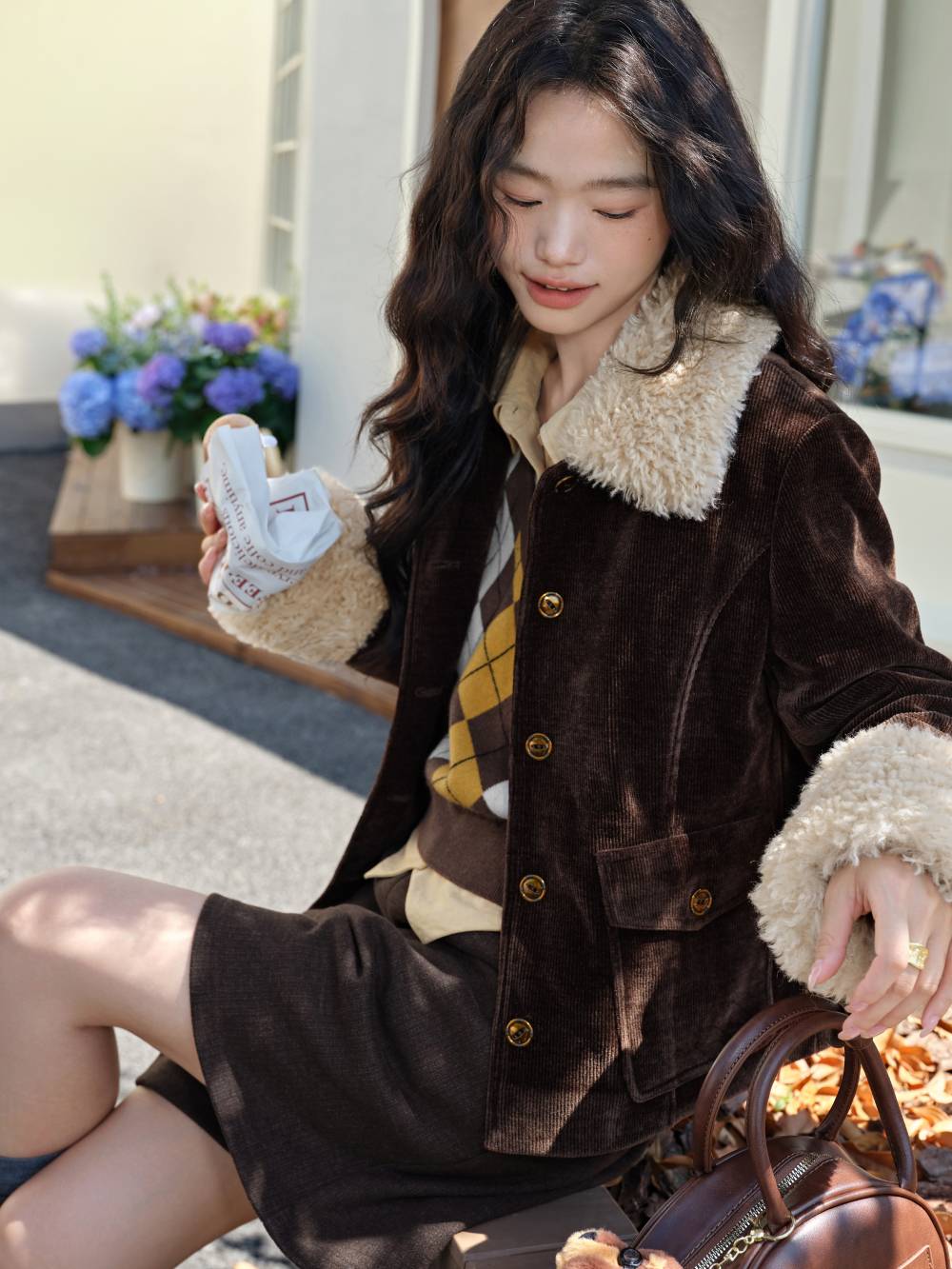 Corduroy Furry Jacket