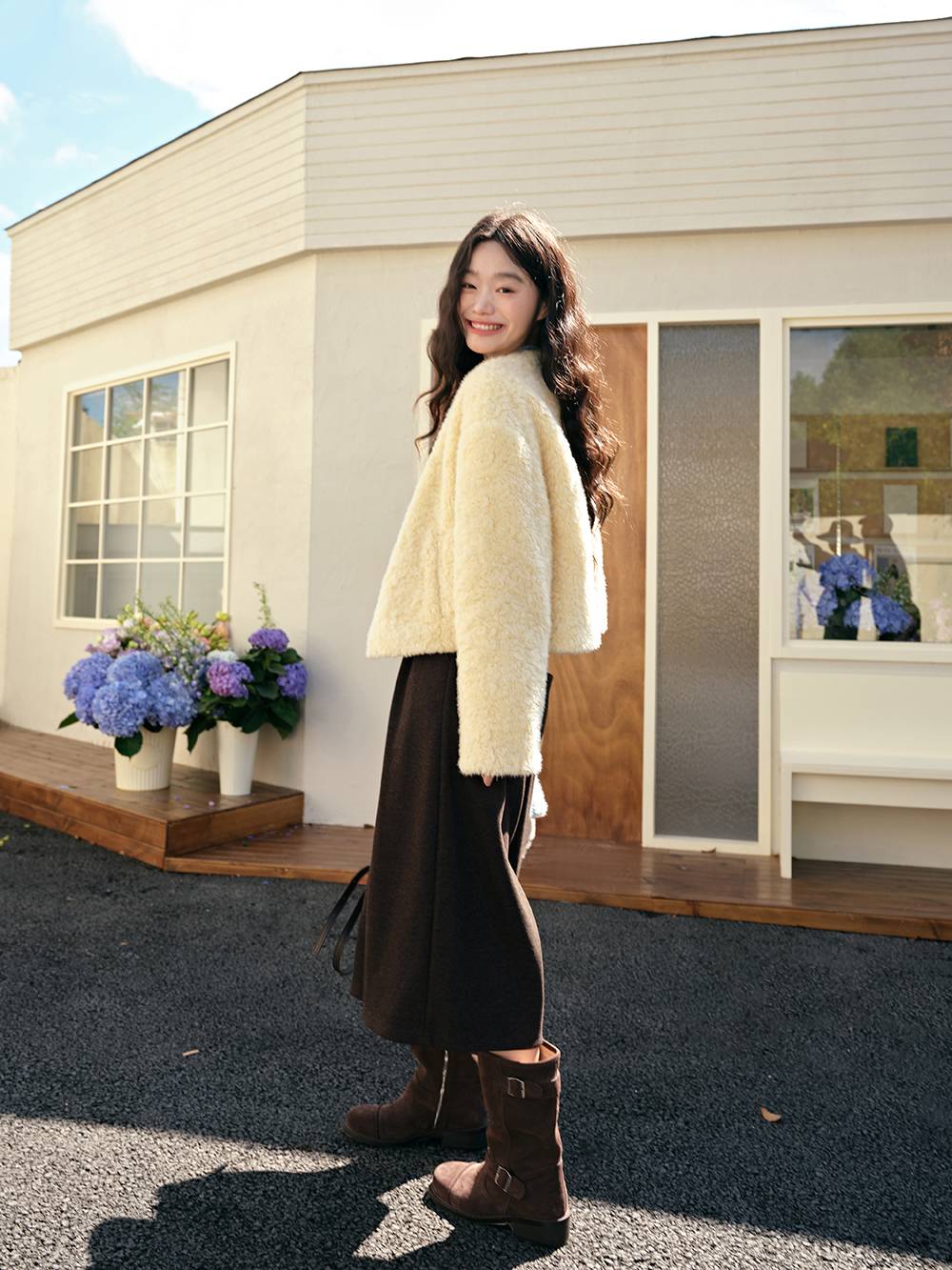 Fuzzy Scarf and Jacket Set – KUOSE.com