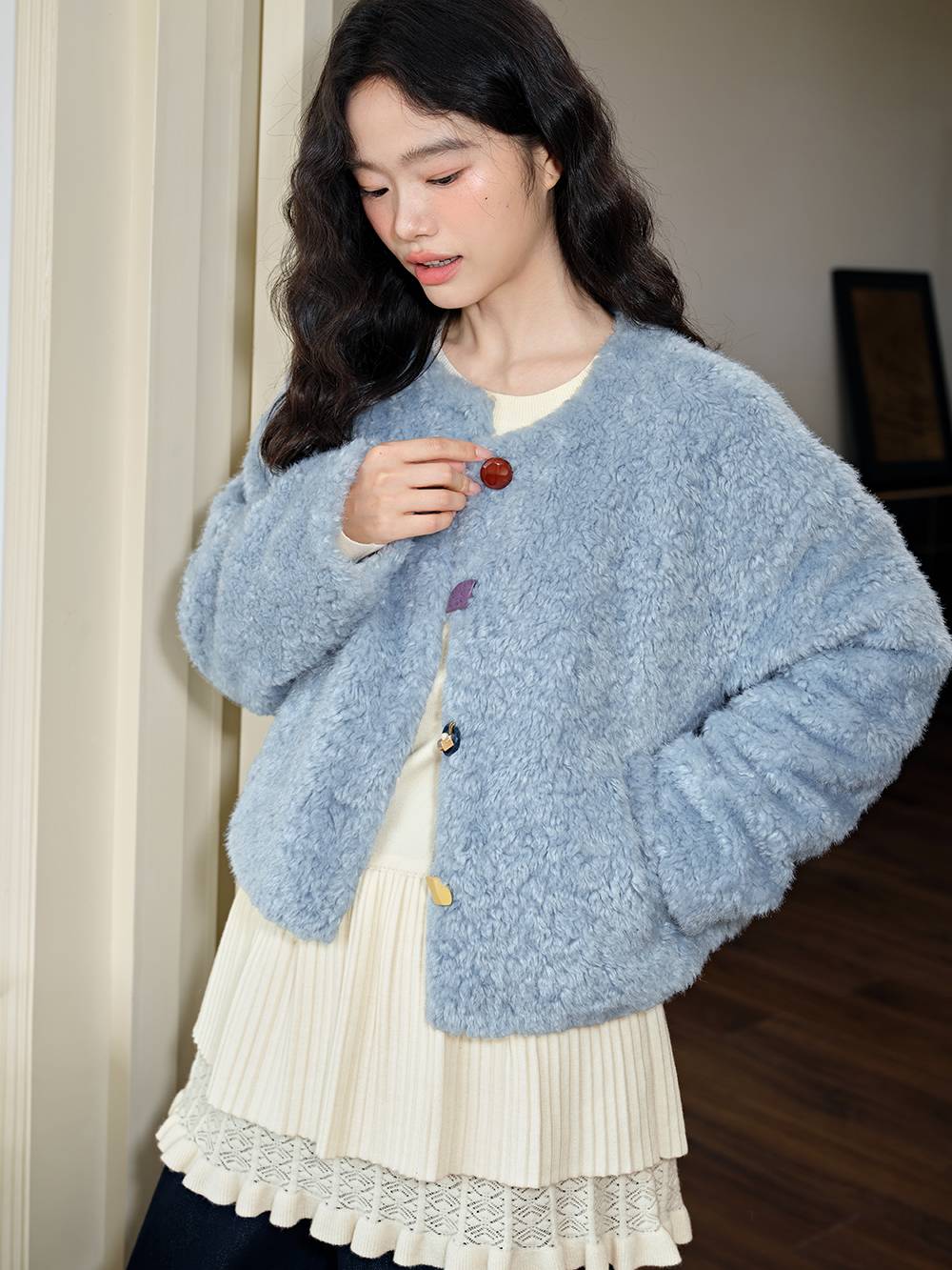 Fuzzy Scarf and Jacket Set – KUOSE.com