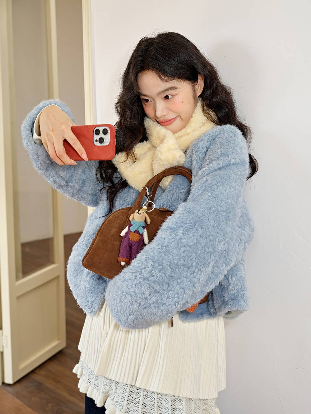 Fuzzy Scarf and Jacket Set – KUOSE.com