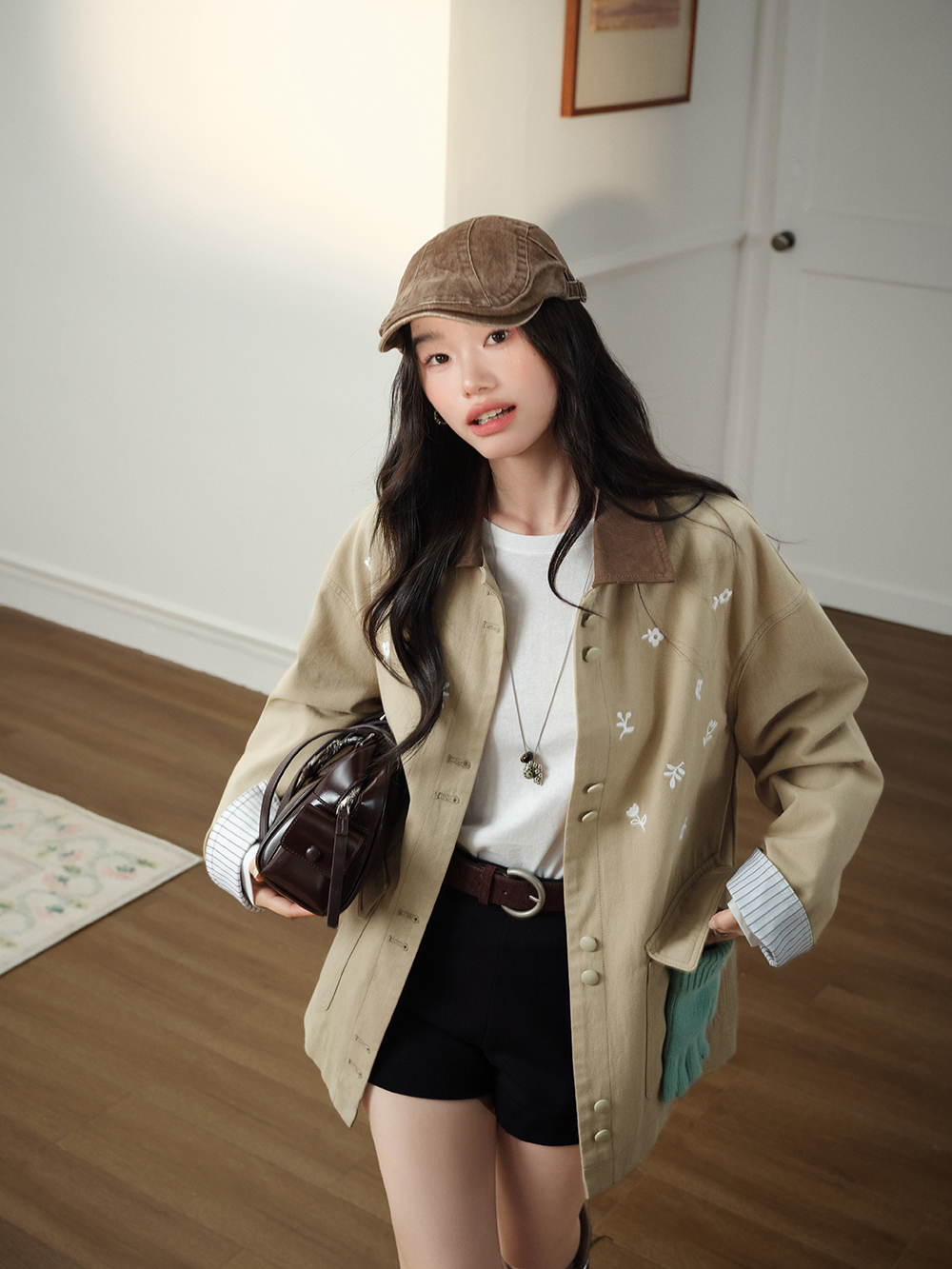 Floral Embroidered Jacket – KUOSE.com