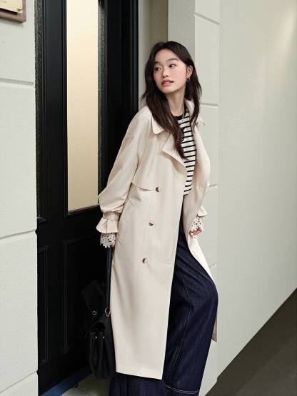 DETACHABLE WIDE TRENCH COAT #BLACK [YK24FW0736C] – ciacura
