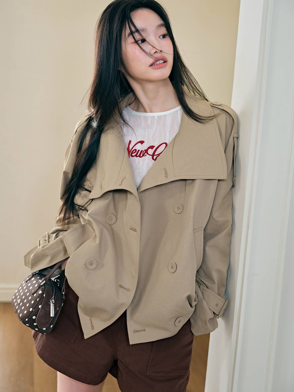 Double Breasted Cropped Trench Jacket – KUOSE.com