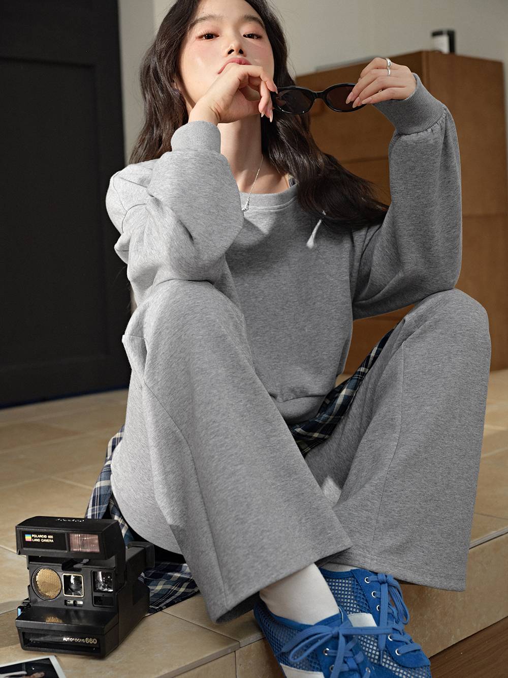 One Shoulder Sweatshirt and Layered Pants – KUOSE.com
