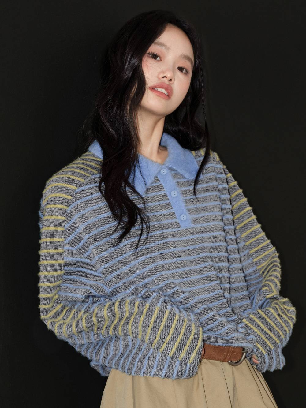 Fuzzy Striped Sweatshirt – KUOSE.com