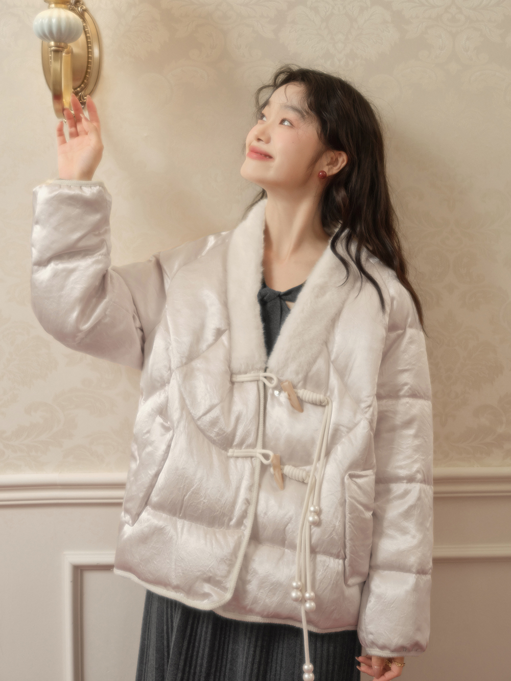 サテンの膨らみジャケット – KUOSE.com