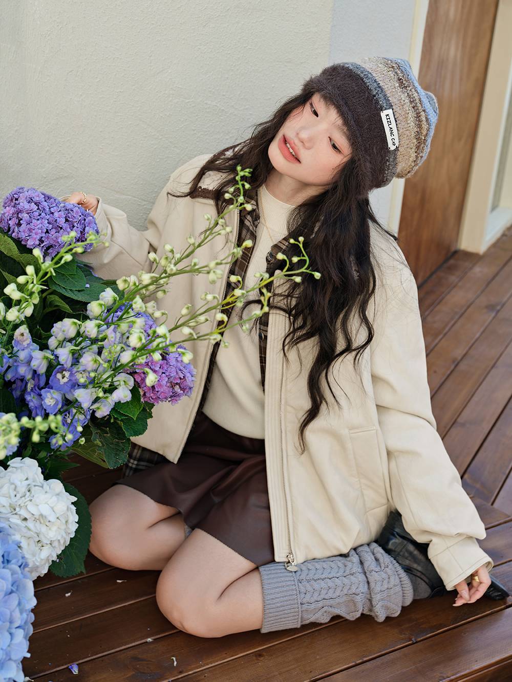 Knit Collar Zip-Up Jacket – KUOSE.com