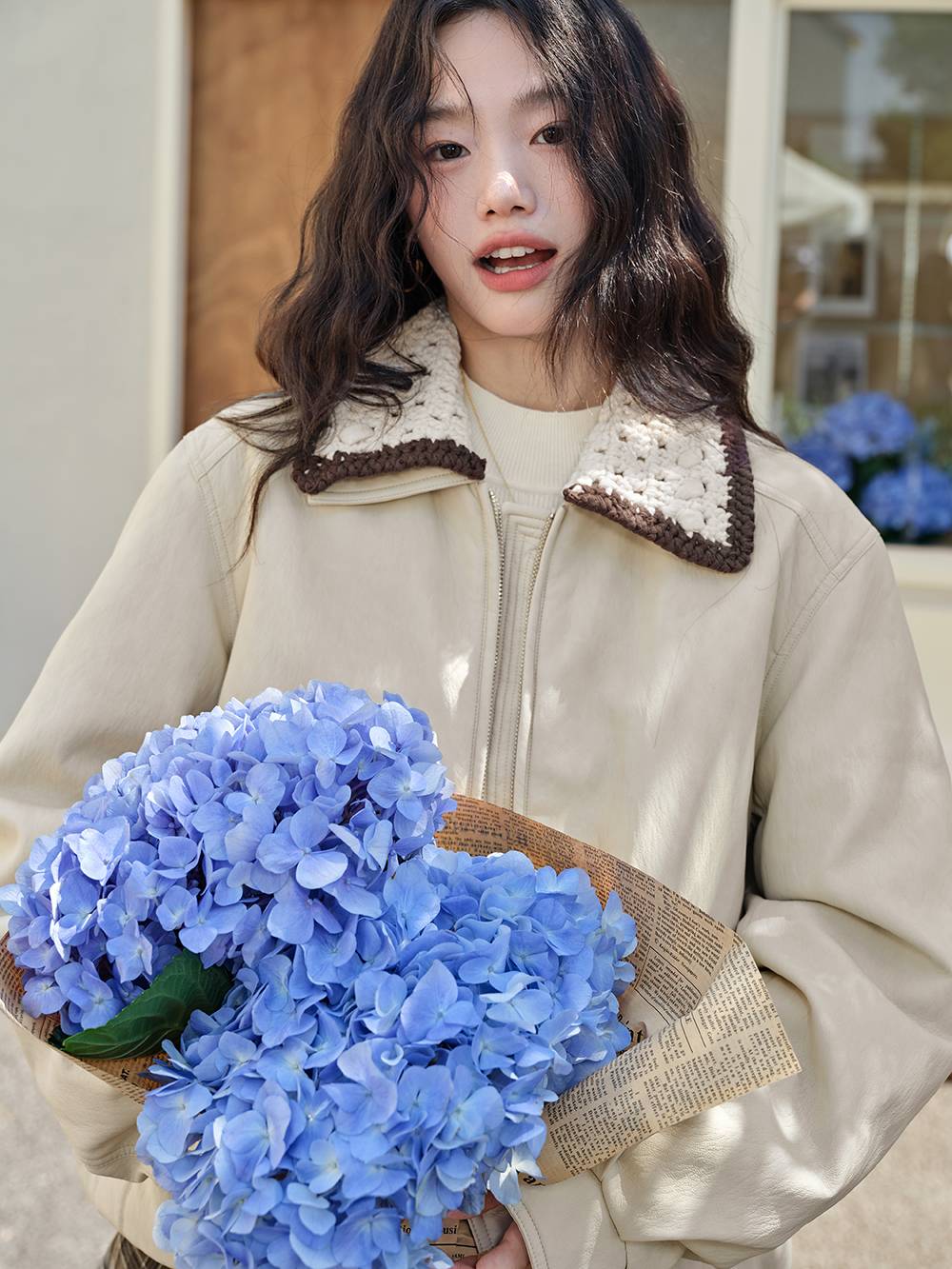 Knit Collar Full Zip Jacket – KUOSE.com