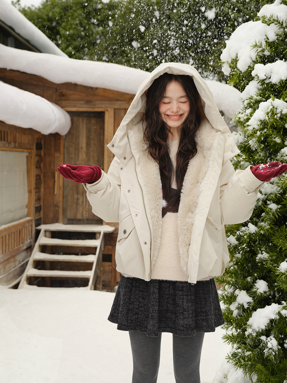 Hooded Stand Collar Down Jacket – KUOSE.com