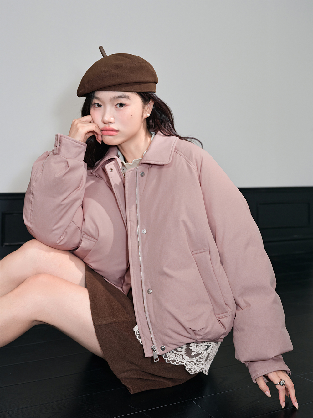 Detachable Lace Hem Puffer Jacket – KUOSE.com
