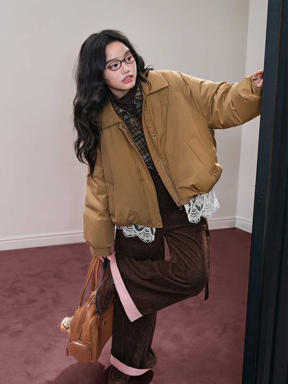 Detachable Lace Hem Puffer Jacket – KUOSE.com