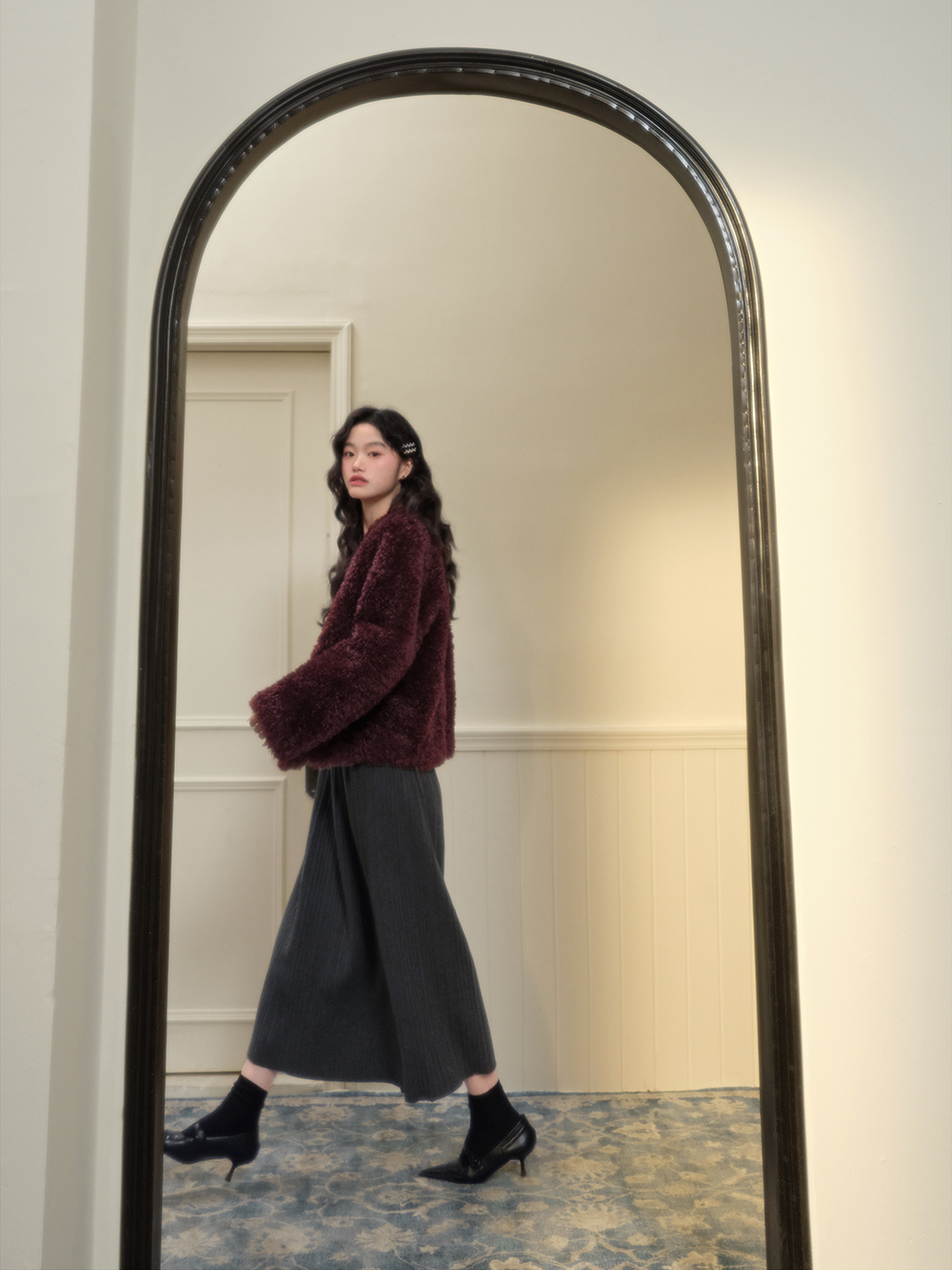 直営品【KUOSE】韓国ブランド フェイクシアリングコート 関税込 フェイクシアリングコート – KUOSE.com