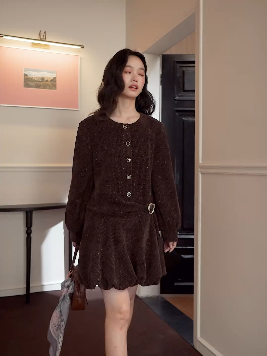 fall dress with shoes Banks Bubble in Charles Street Check 18/24