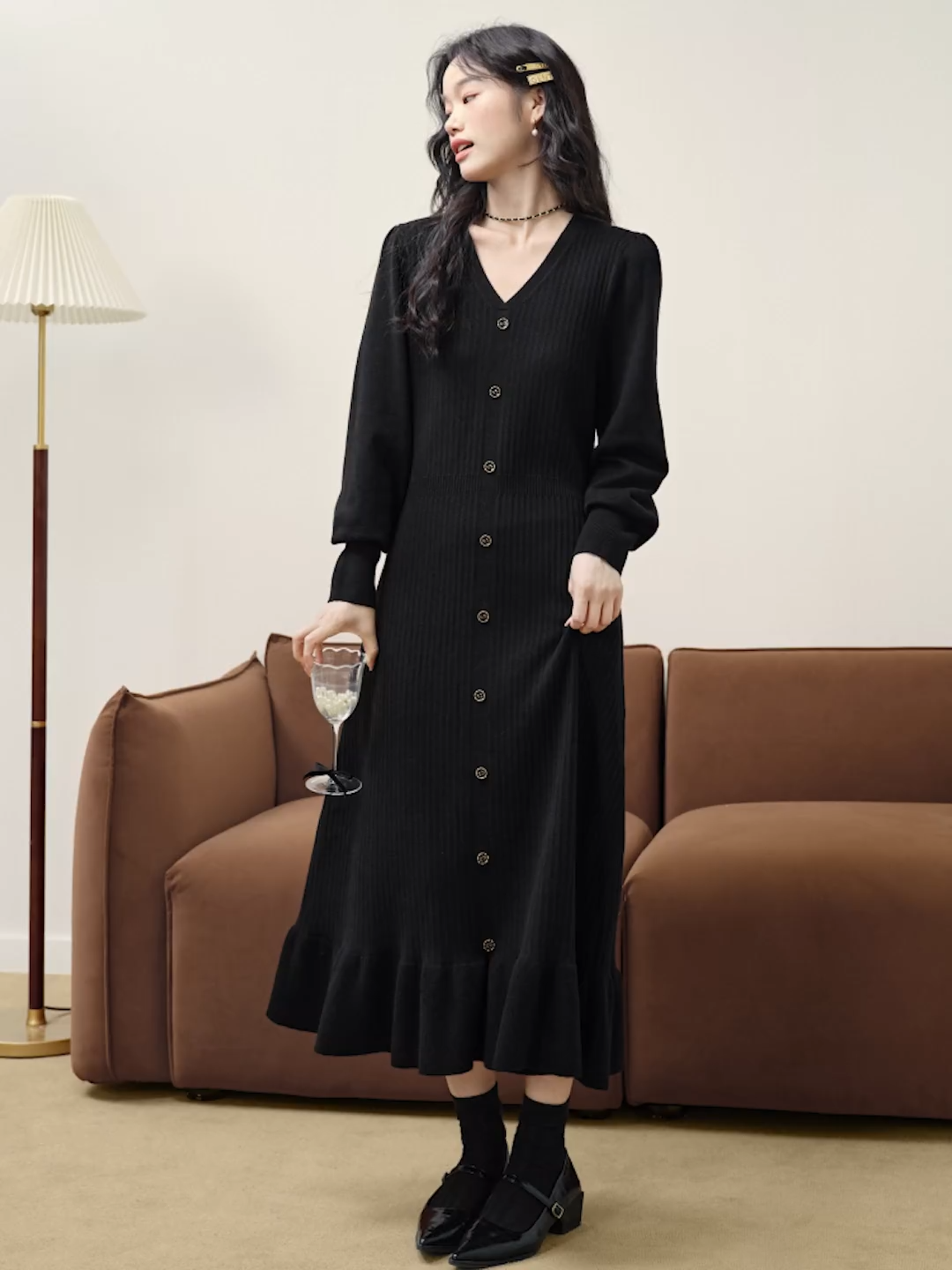 Long Sleeve Knit Dress – KUOSE.com Long Sleeve Knit Dress – KUOSE.com