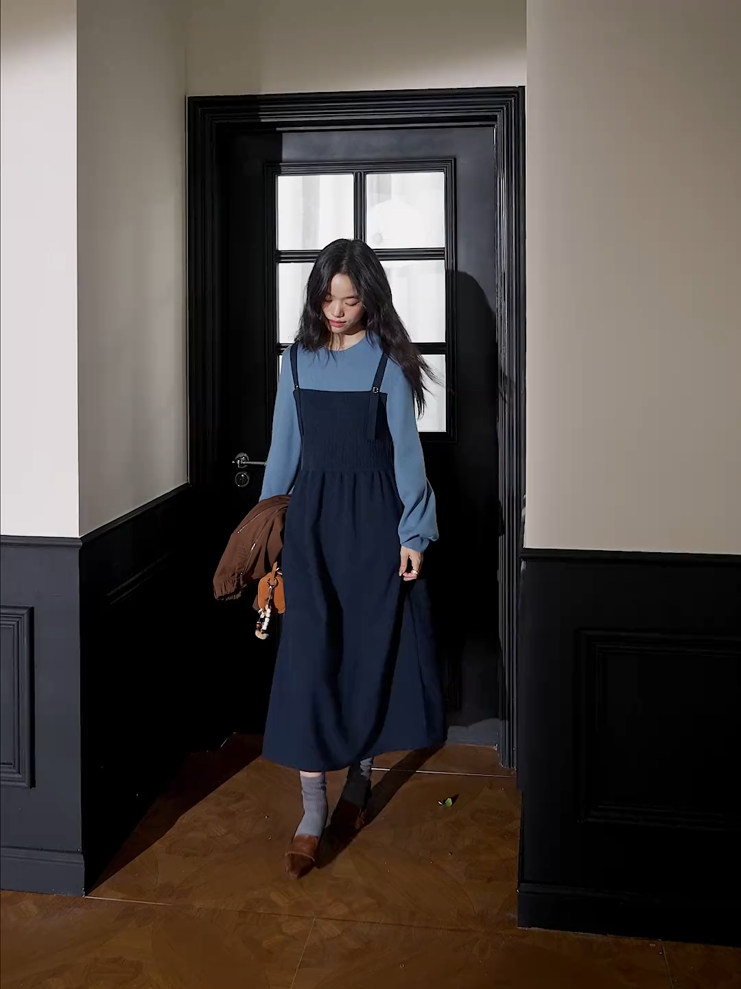 kuose 嘘のツーピースドレス ワンピース Fake Two-piece Dress – KUOSE.com