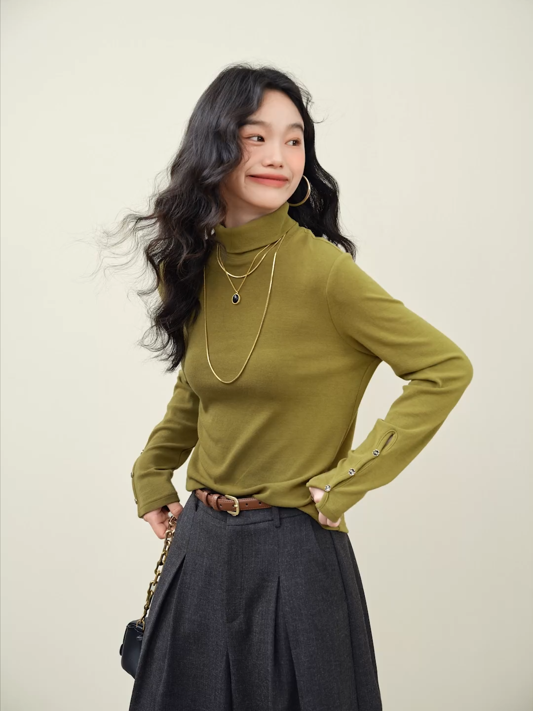 新品未使用★CLANE MALLYARN ROLL NECK KNIT TOPS bkk20140_charcoal_xl?$
