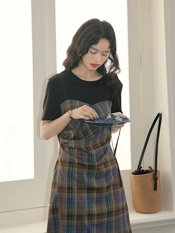 Fake Two-piece Dress – KUOSE.com Fake Two-piece Dress – KUOSE.com