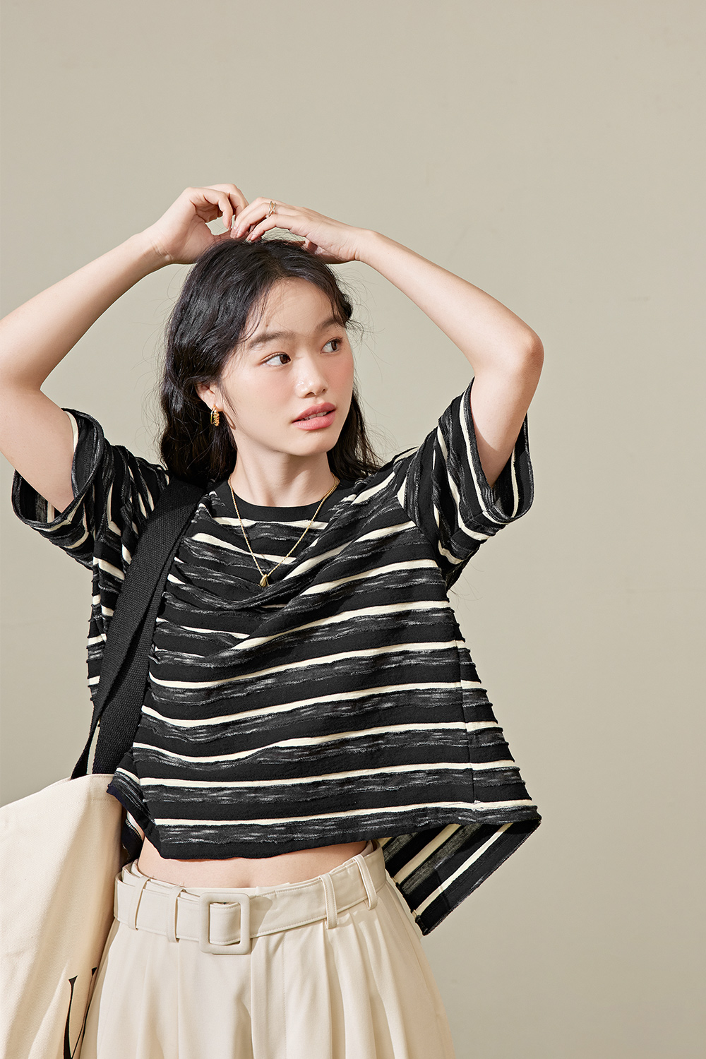 Oversized striped t-shirt