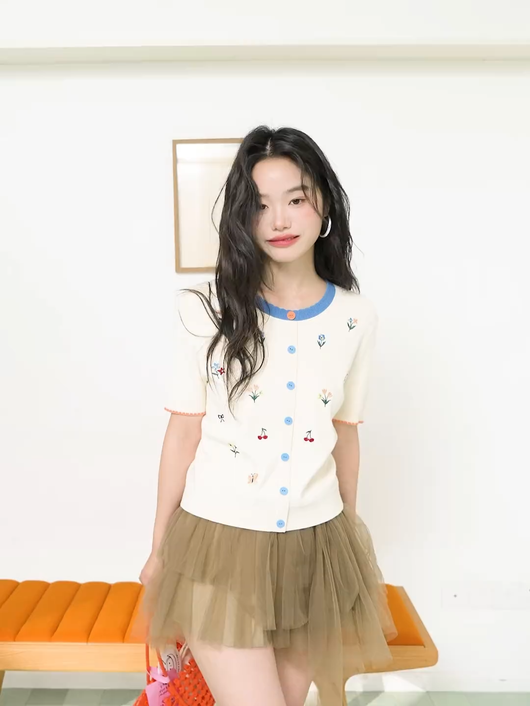 半袖刺繍ニットトップ – KUOSE.com