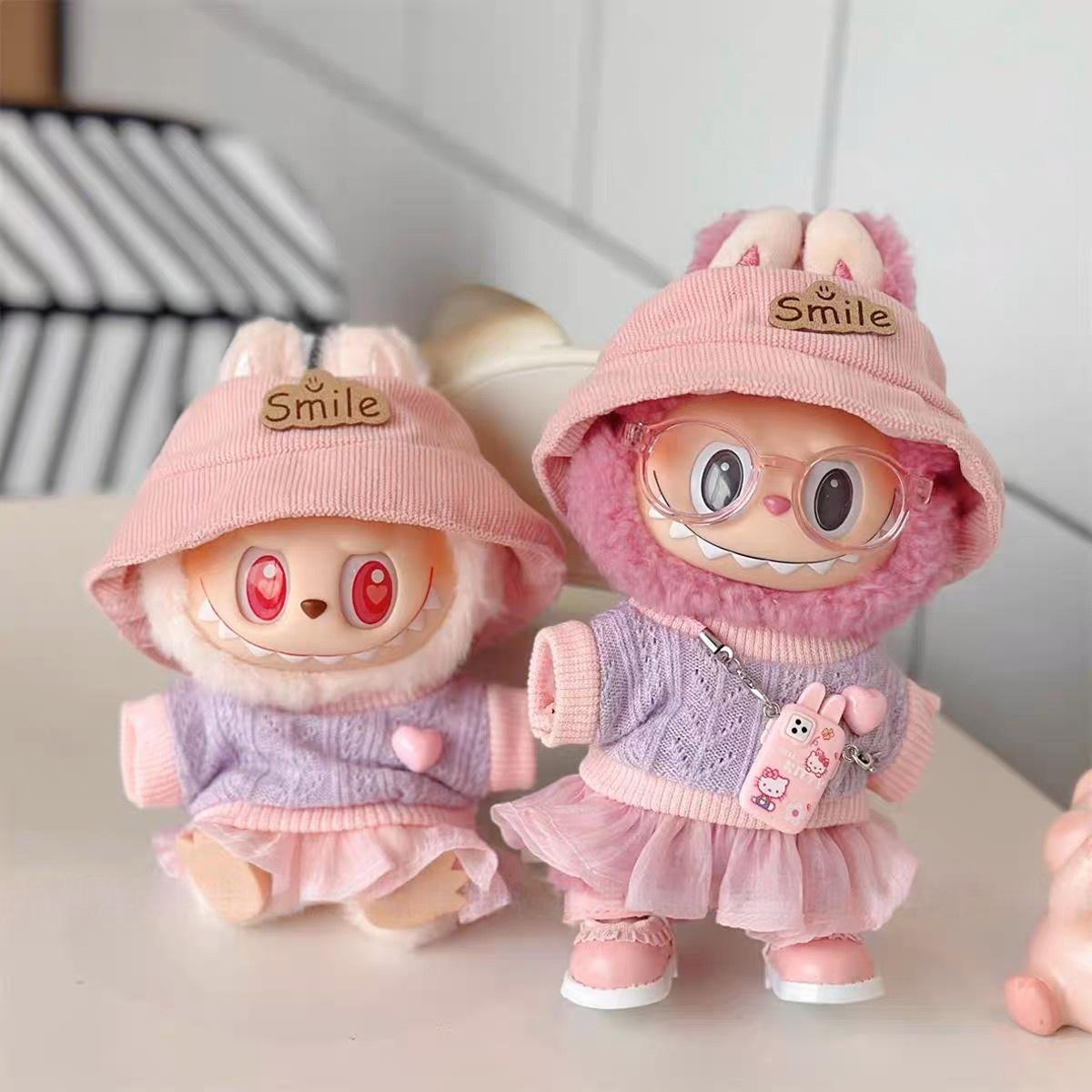 Cute Pink Knitwear Skirt Set