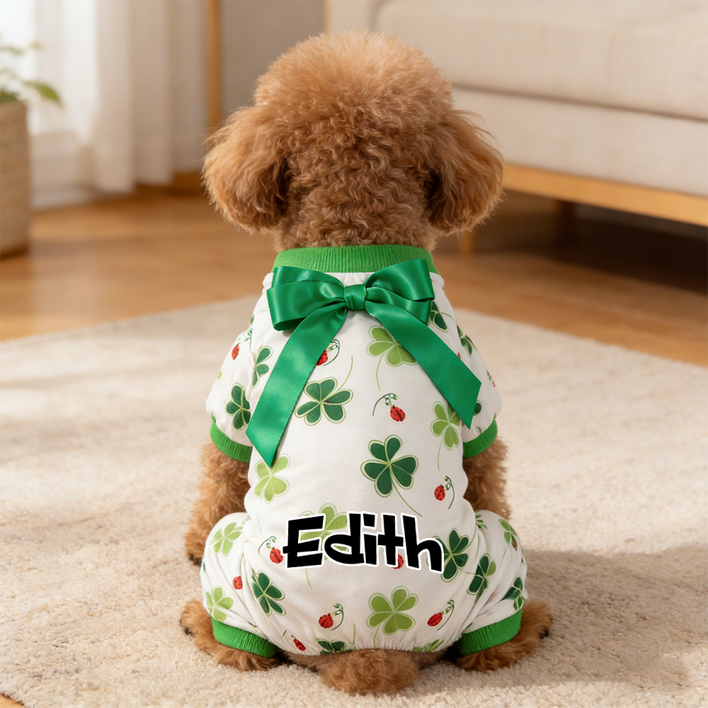 Personalized Pet Lucky St. Patricks Day Jumpsuit | inCloth07