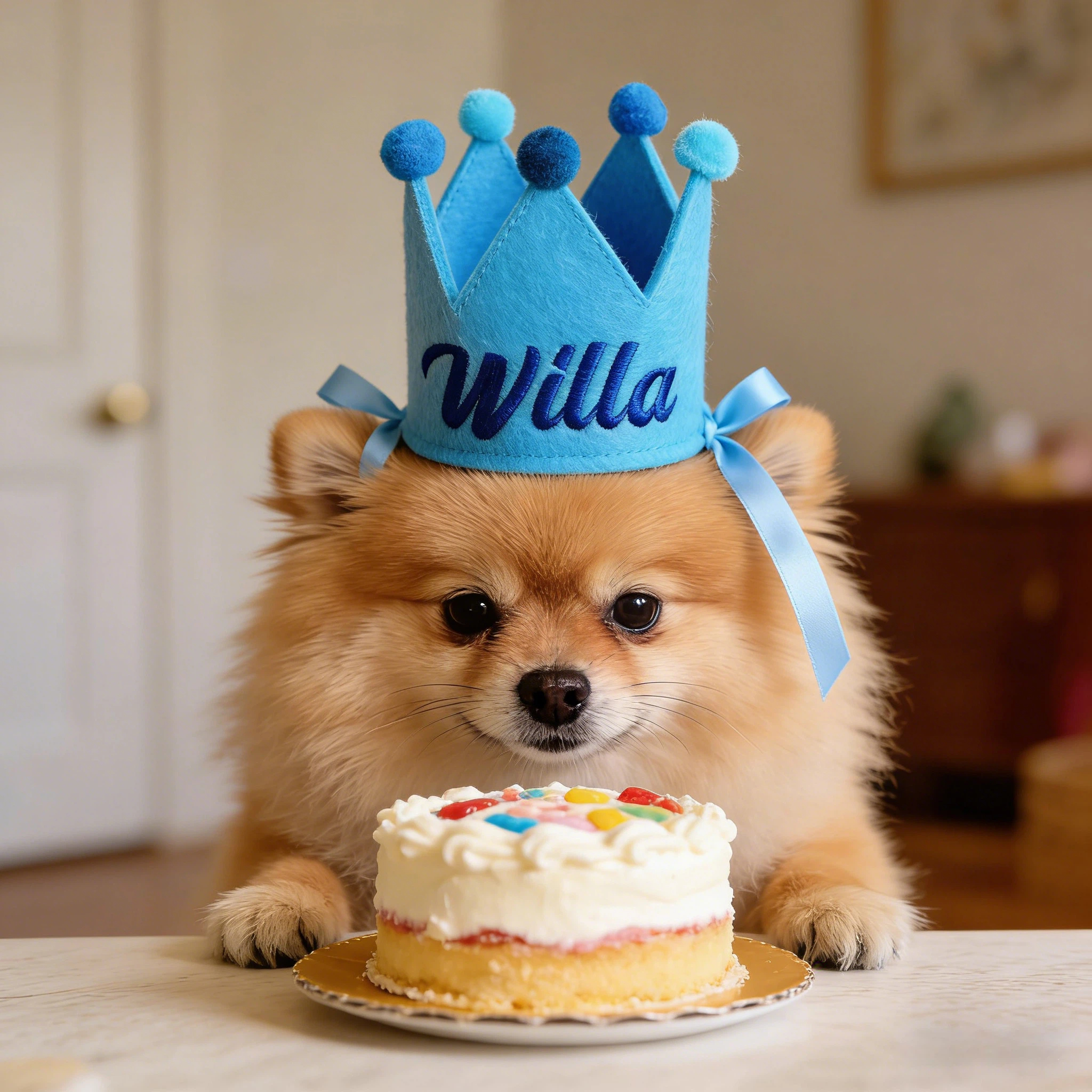 Personalized Embroidered Pet Birthday Crown | inAccs15
