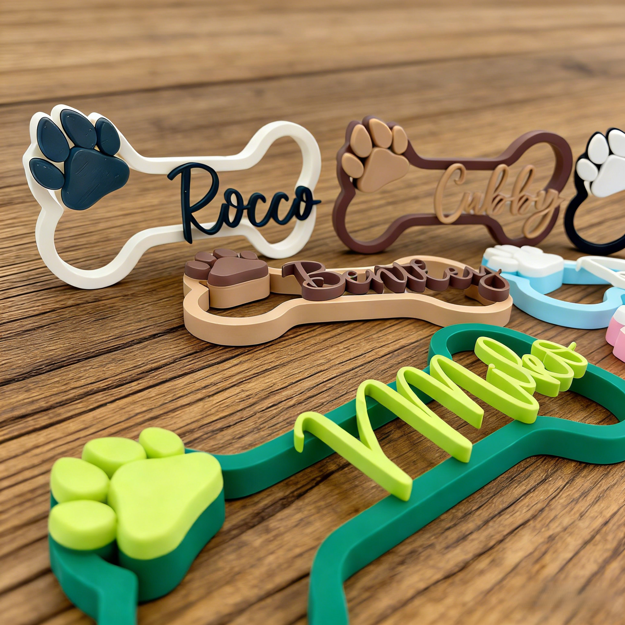 Personalized Name 3D Printed Pet Tags | KKPet436