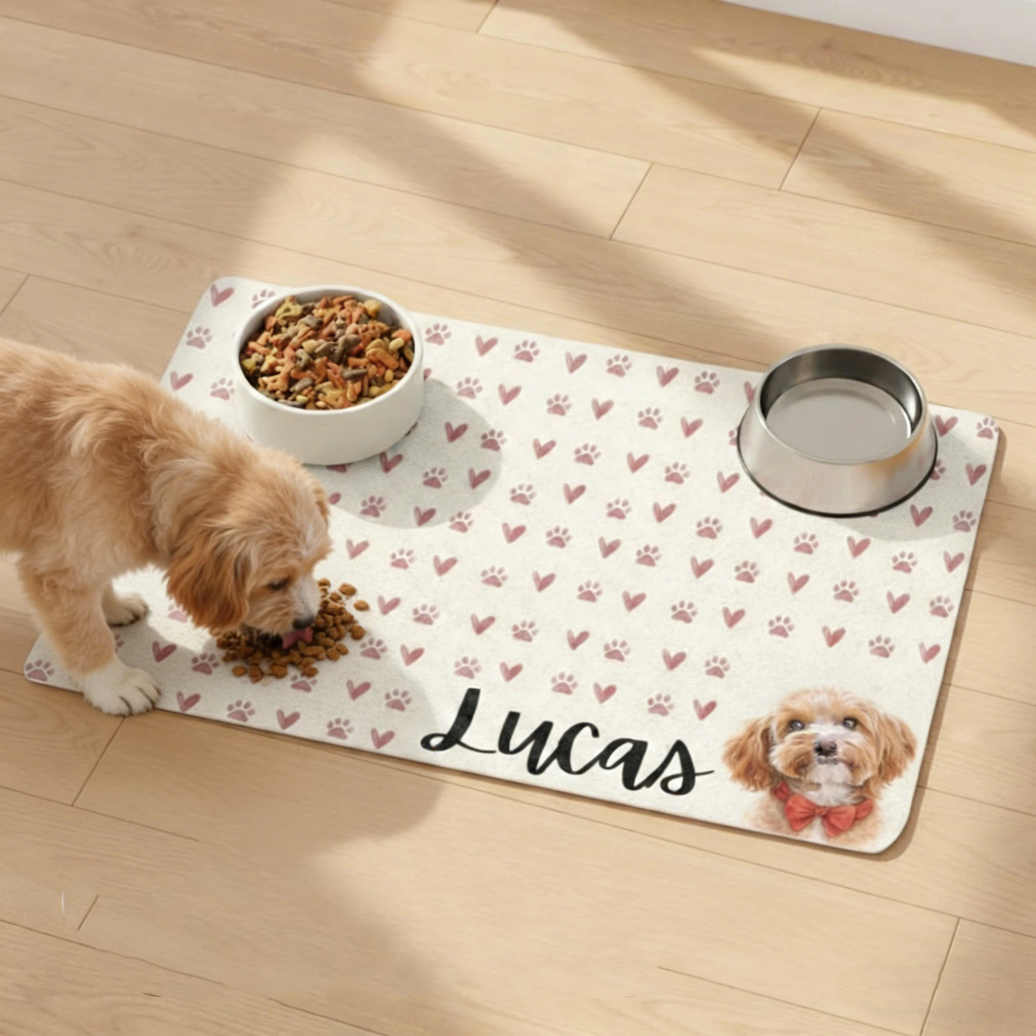 Personalized Pet Food Mat With Portrait | inAccs20