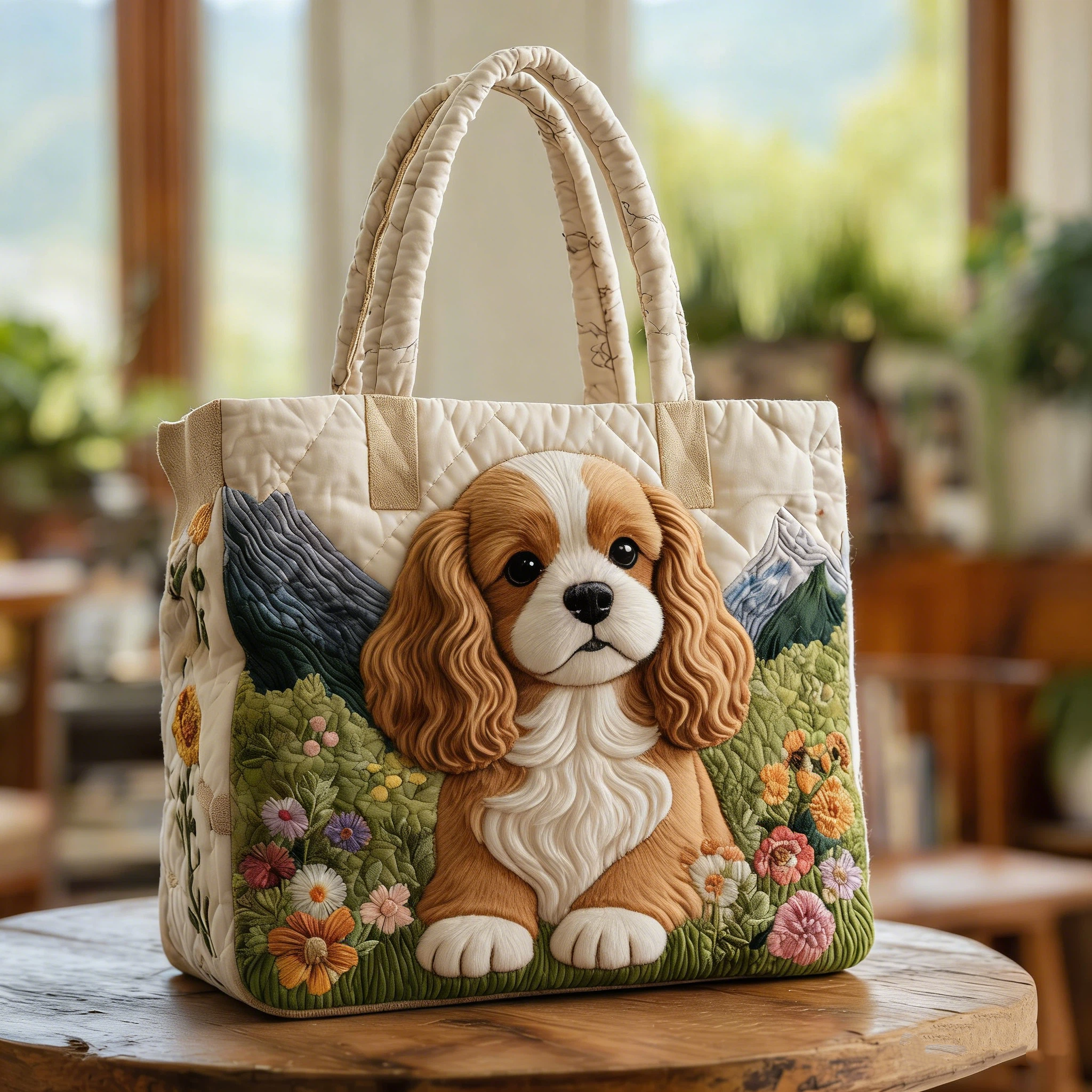Vintage Timeless Cocker Spaniel Quilted Tote Bag | inBag19