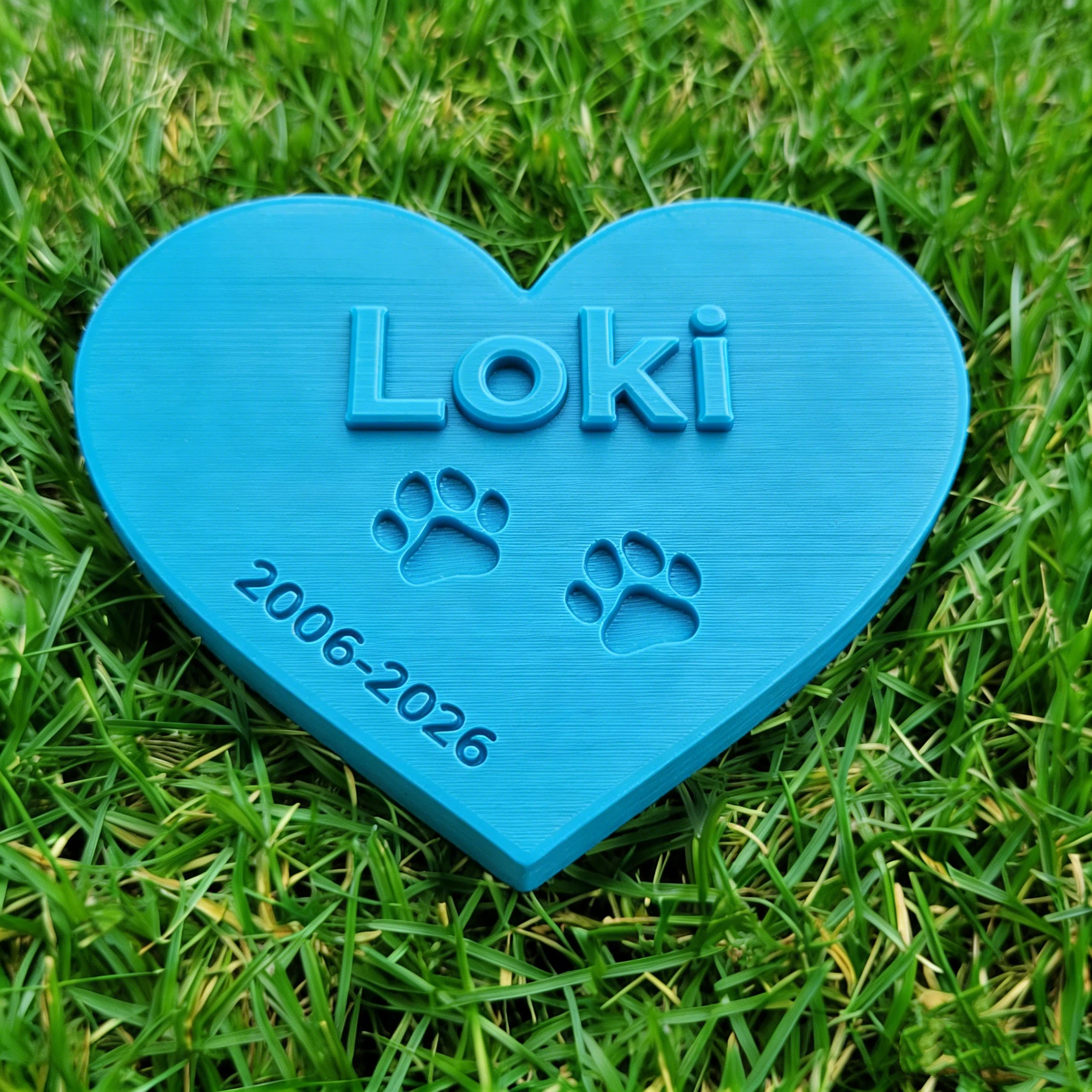Personalized 3D Print Pet Memorial Heart Keepsake | inAccs25