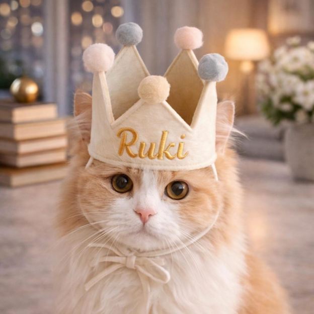 Personalized Embroidered Pet Birthday Crown | inAccs15