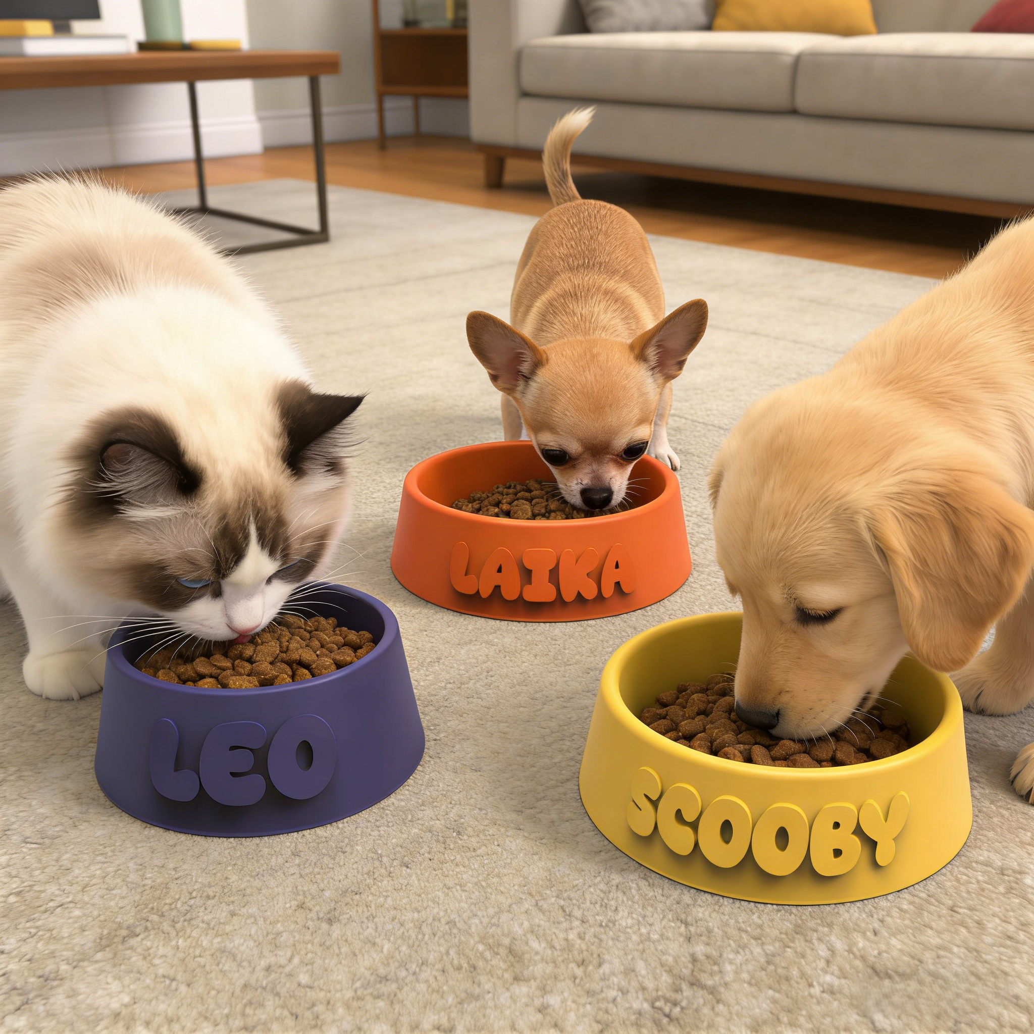 Personalized 3D Printed Pet Bowls | KKPet435