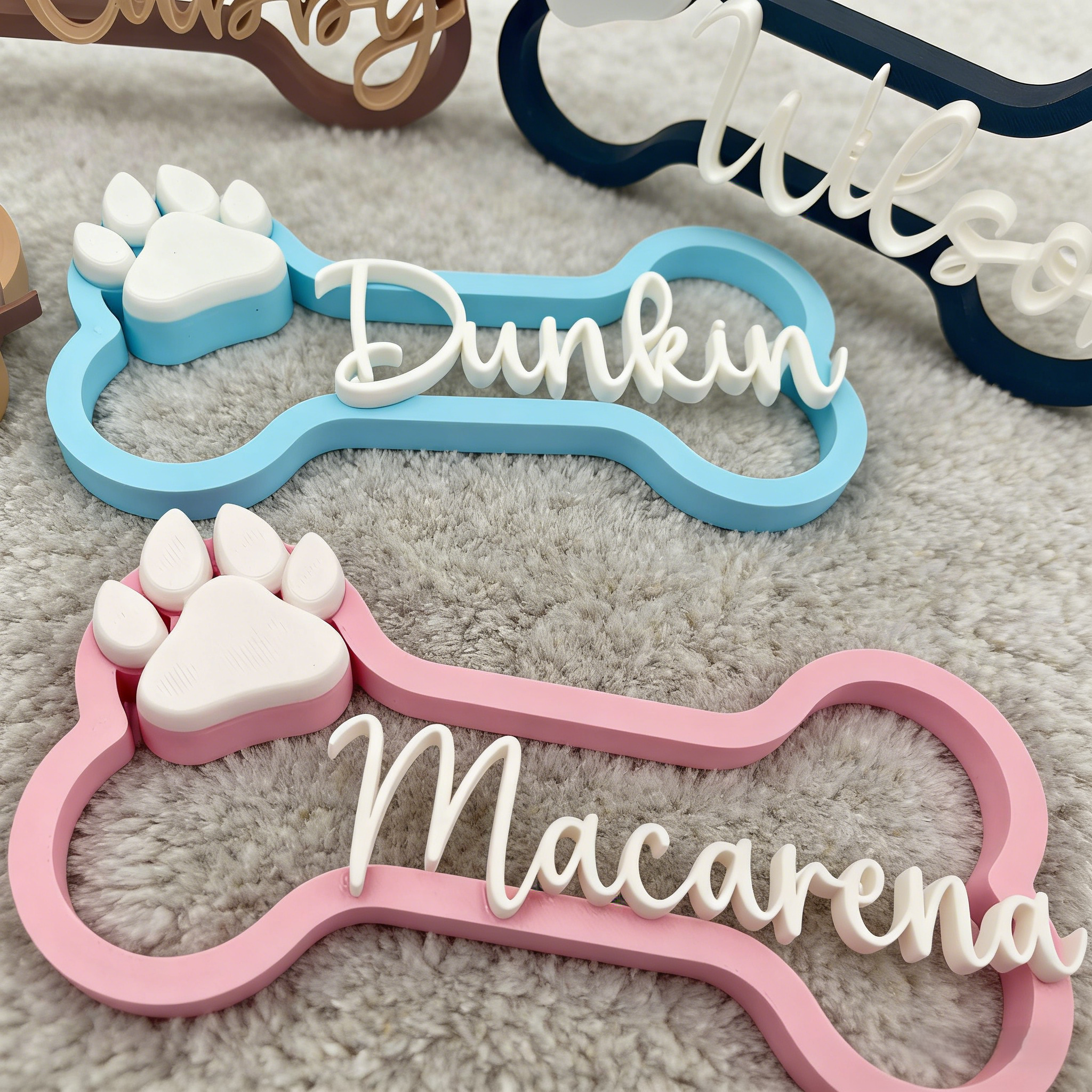 Personalized Name 3D Printed Pet Tags | KKPet436