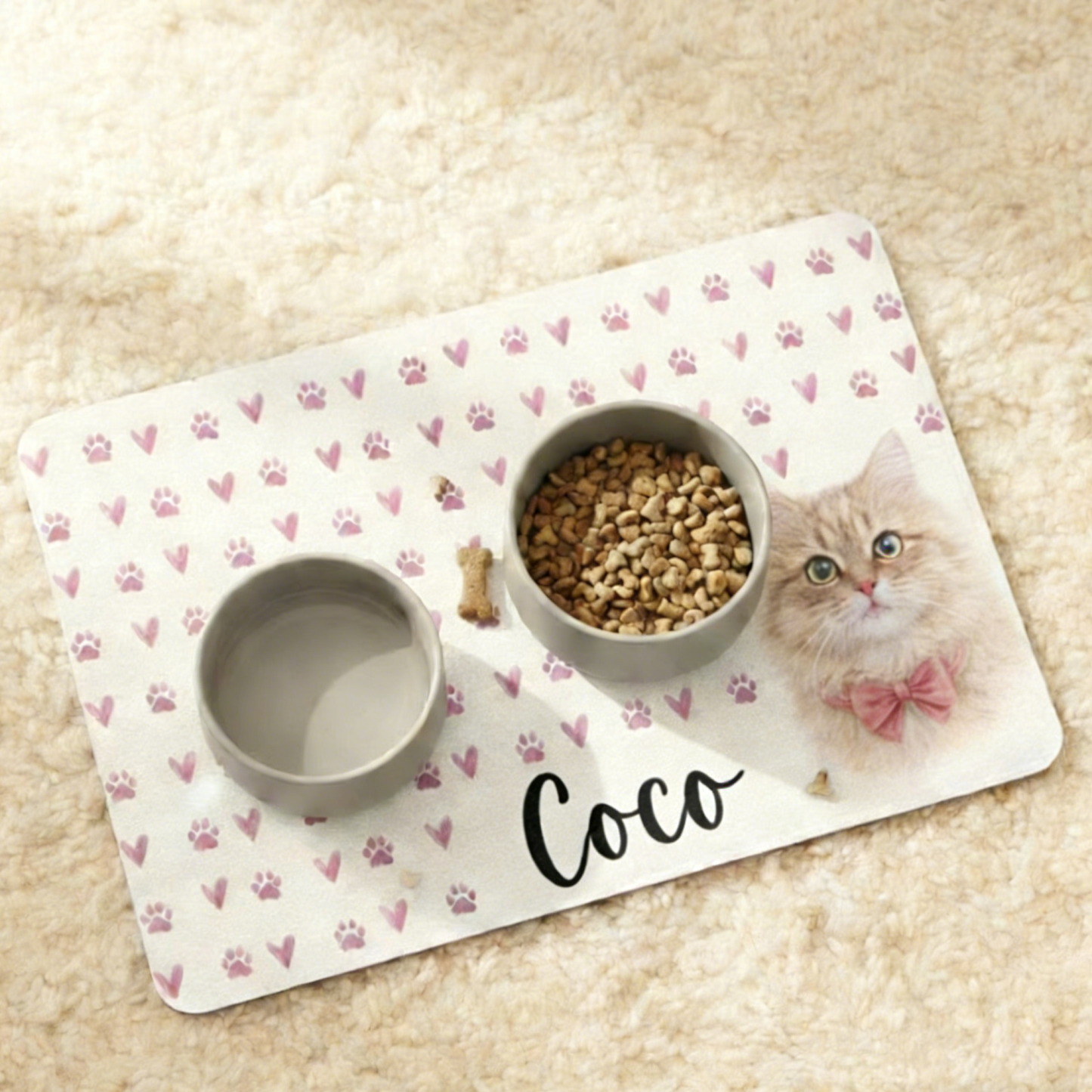 Personalized Pet Food Mat With Portrait | inAccs20