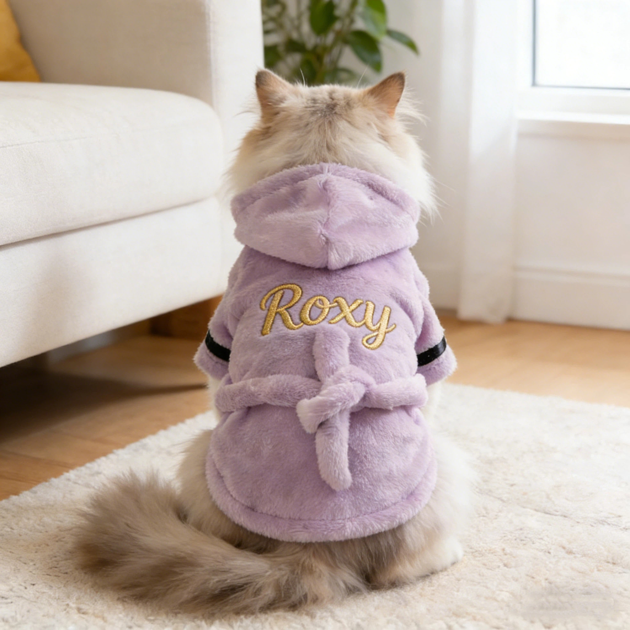 Personalized Embroidered Name Pet Bathrobe | inCloth23