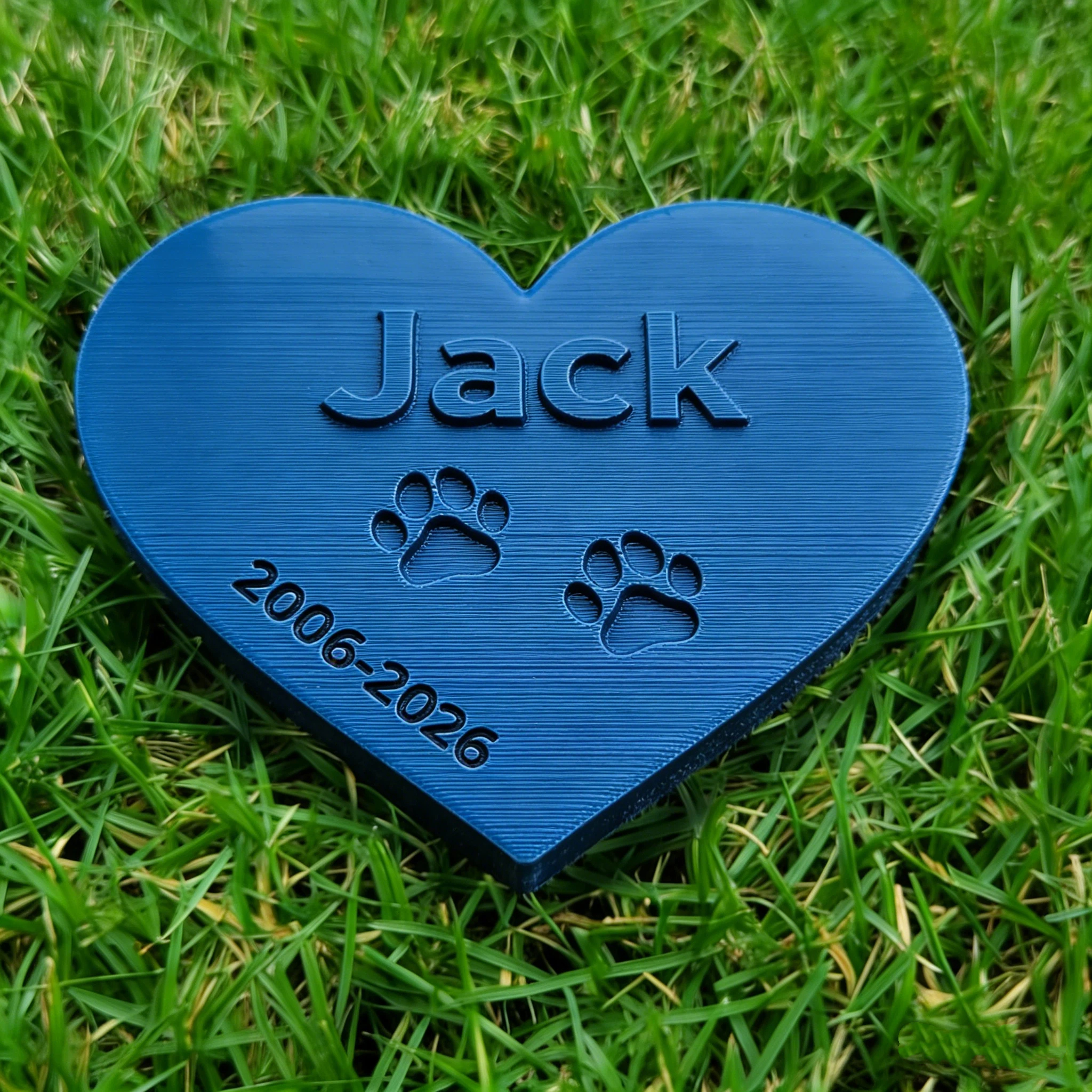 Personalized 3D Print Pet Memorial Heart Keepsake | inAccs25