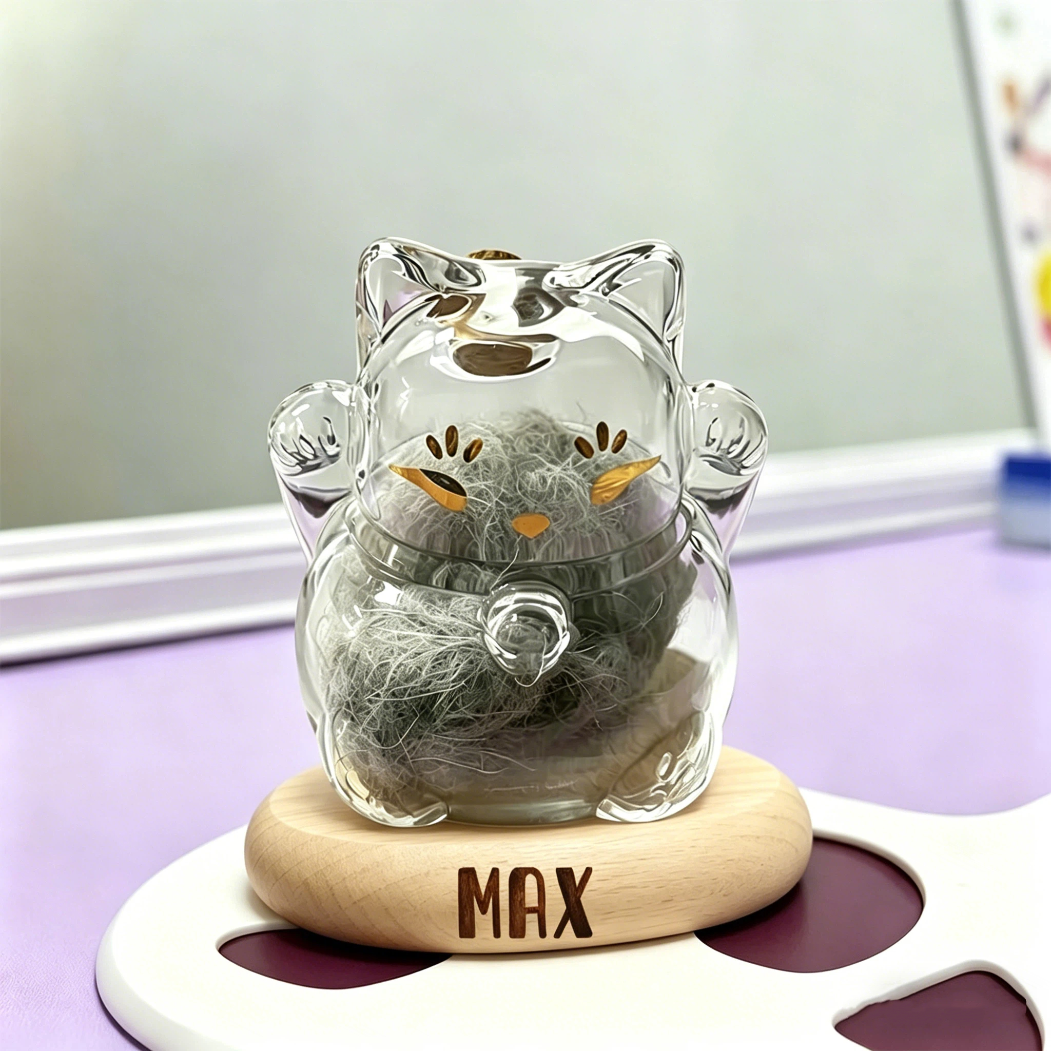 Personalized Pet Hair Memorial Jar | inAccs49