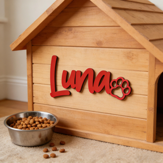 Personalized Name 3D Printed Pet Sign | inAccs12
