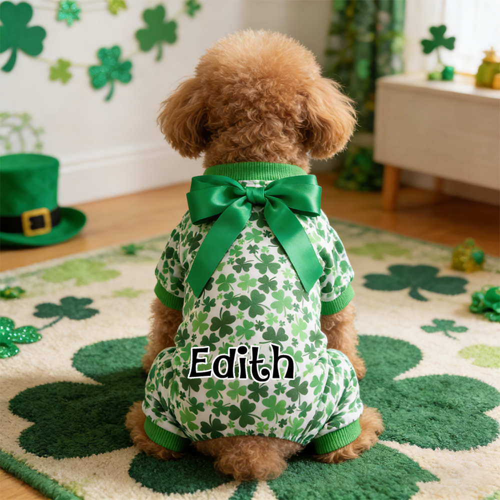 Personalized Pet Lucky St. Patricks Day Jumpsuit | inCloth07