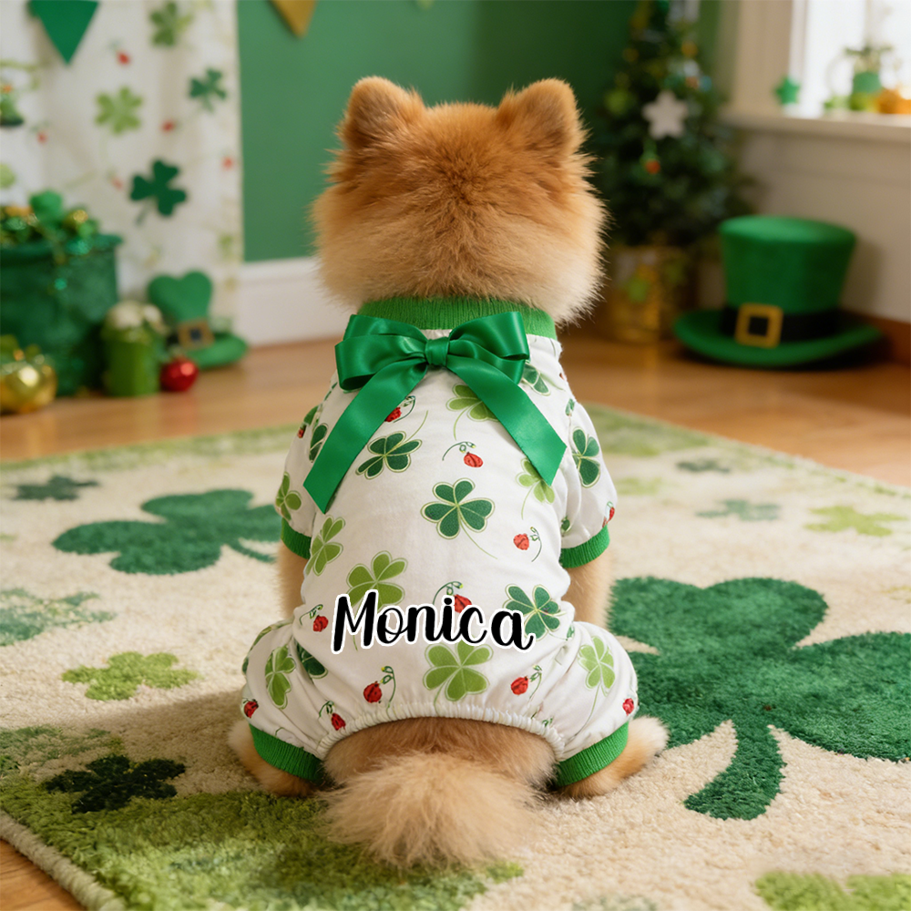 Personalized Pet Lucky St. Patricks Day Jumpsuit | inCloth07