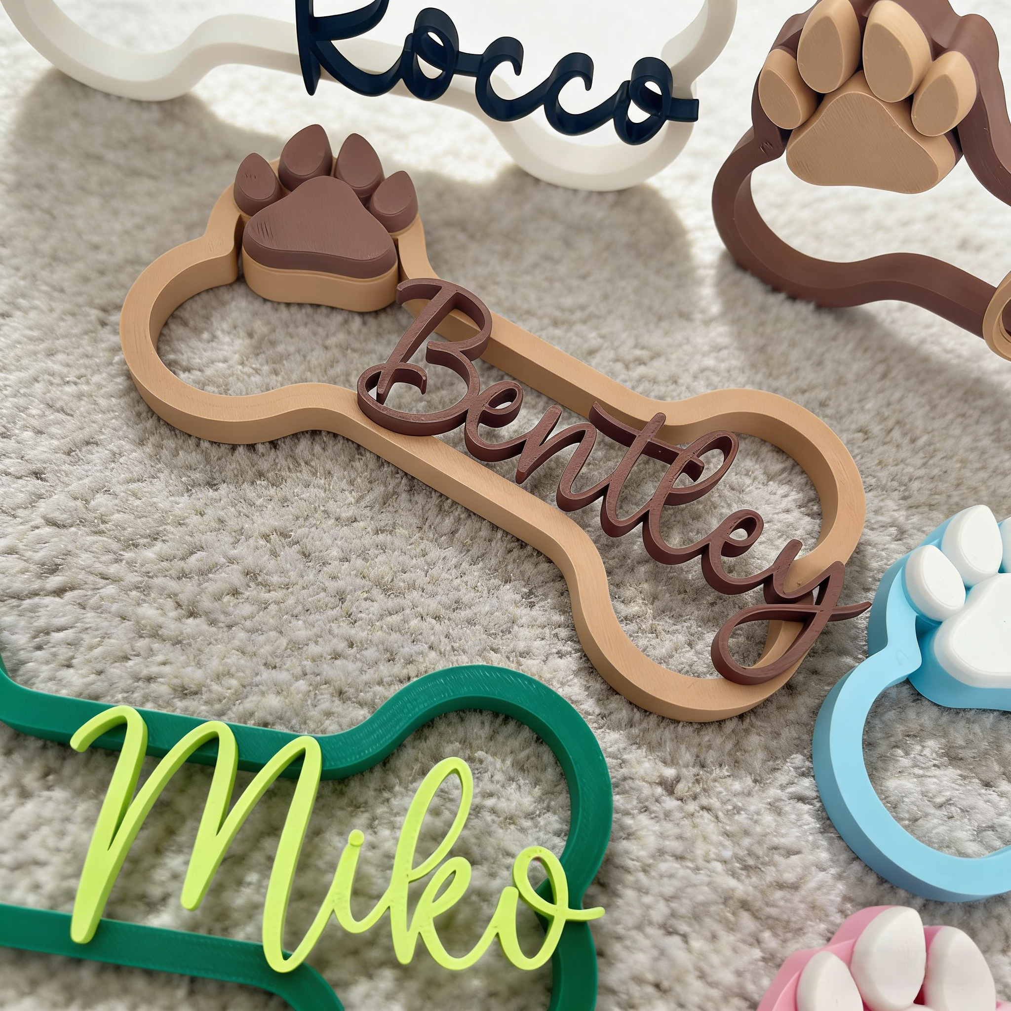 Personalized Name 3D Printed Pet Tags | KKPet436