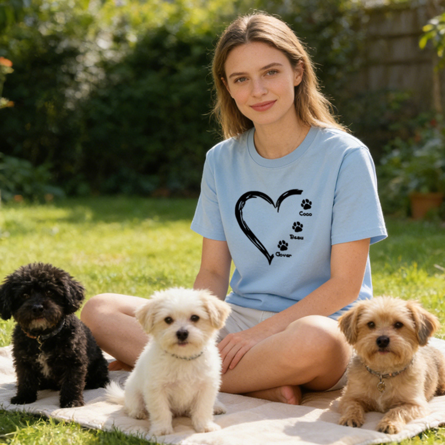 Personalized Mother's Day Pet Mom Heart T-Shirt | inCloth58