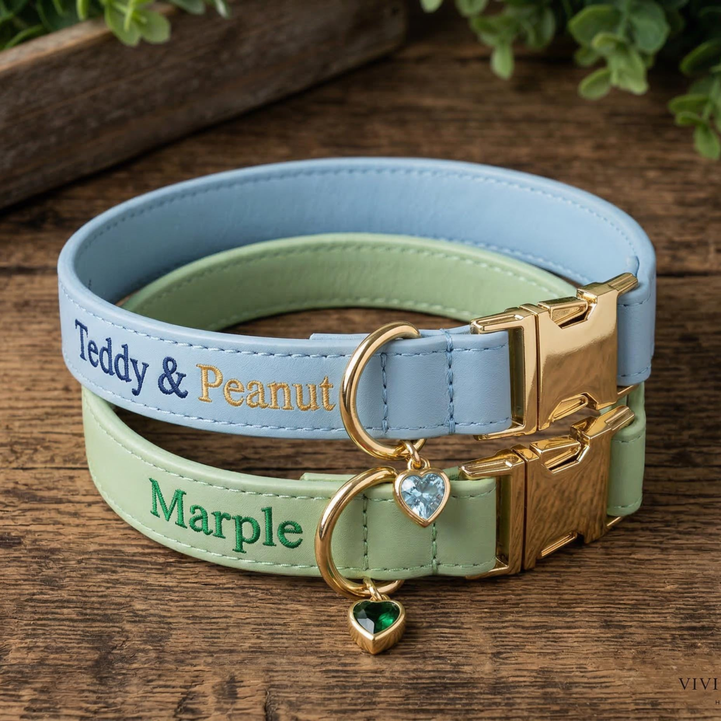 Personalized Embroidered Name Leather Pet Collar | inAccs34
