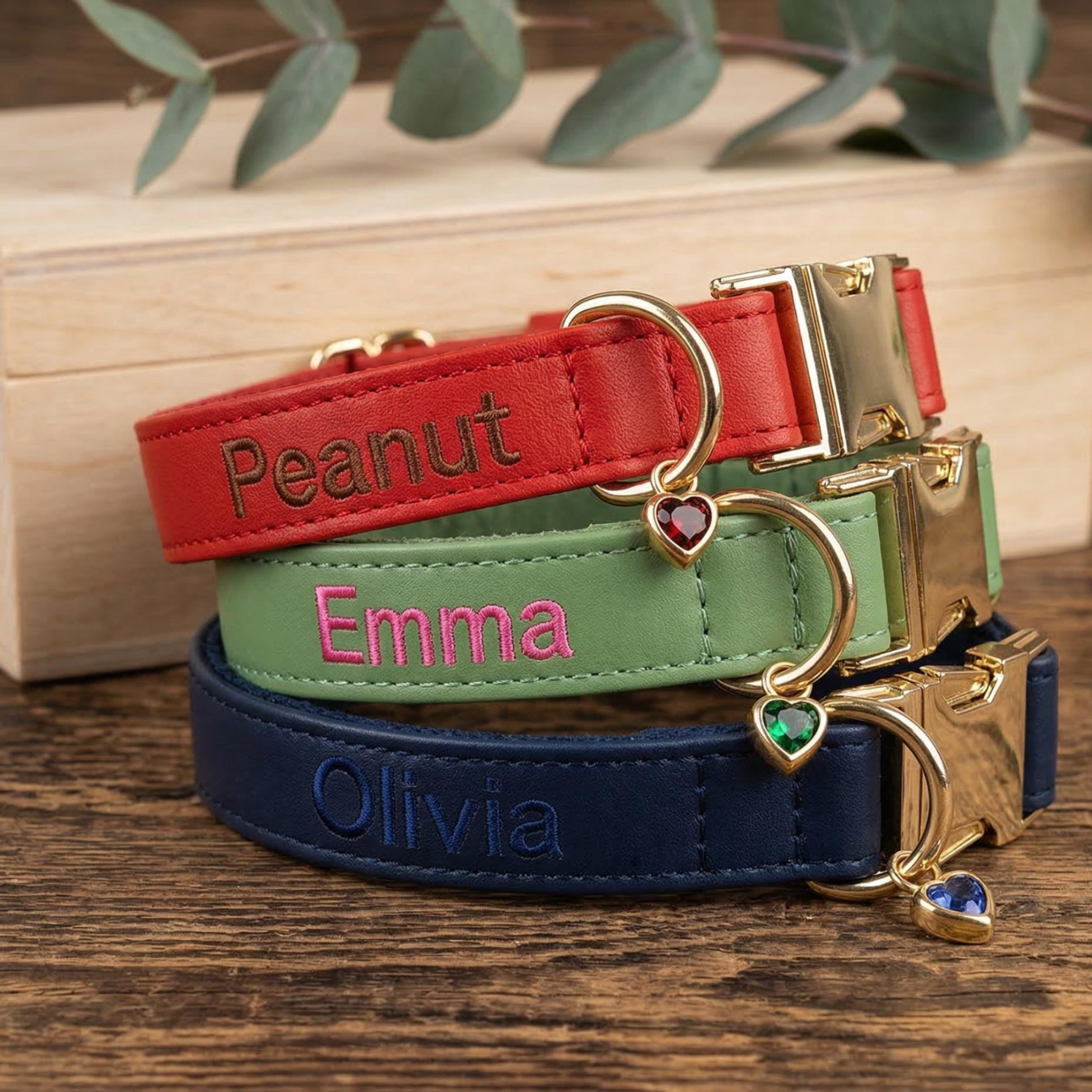 Personalized Embroidered Name Leather Pet Collar | inAccs34