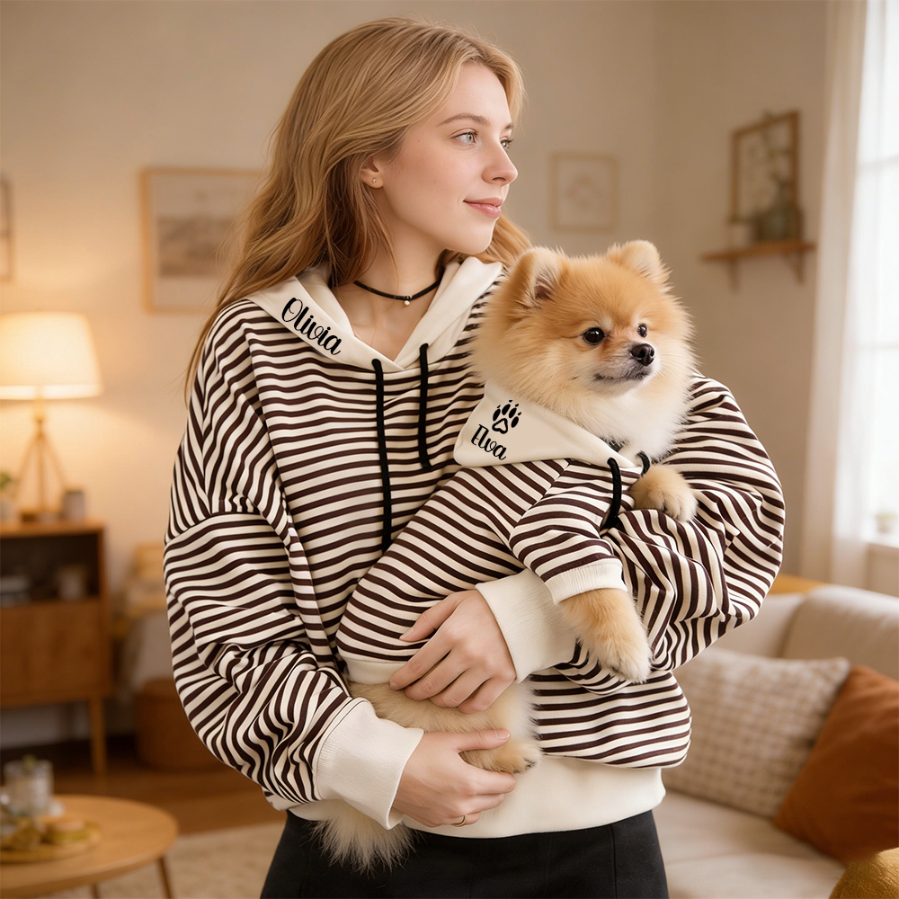 Personalized Name Pet & Owner Hoodie Set | inCloth08